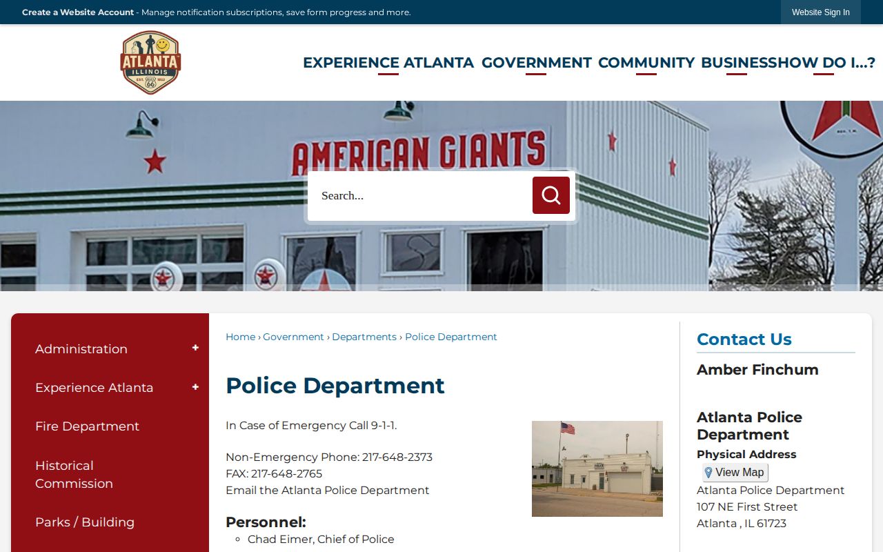 Atlanta Police Department source for Atlanta arrest records in Logan County