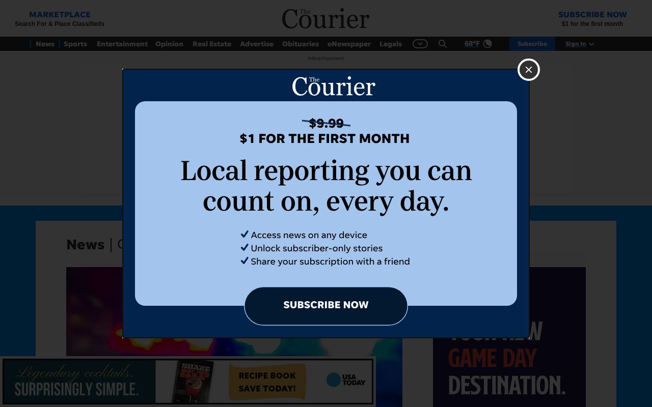 Lincoln Courier crime section for Logan County news coverage
